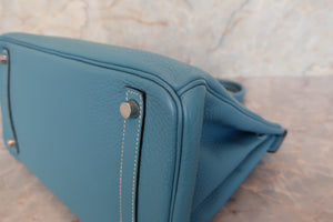 HERMES／エルメス バーキン30 トリヨンクレマンス ブルージーン □M刻印 ハンドバッグ 700100127