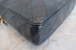 CHANEL/シャネル マトラッセフリンジチェーンショルダーバッグ ラムスキン ネイビー/ゴールド金具 ショルダーバッグ 700060238
