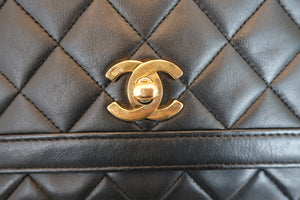 CHANEL/シャネル マトラッセチェーンショルダーバッグ ラムスキン ブラック/ゴールド金具 ショルダーバッグ 700070272