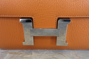 HERMES／エルメス コンスタンス3 ミニ ヴェルソ シェーブル オレンジ/ローズアザレ U刻印 ショルダーバッグ 700030122