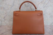 将图片加载到图库查看器，HERMES KELLY 32 Graine Couchevel leather Gold 〇Y刻印 Shoulder bag 600100103
