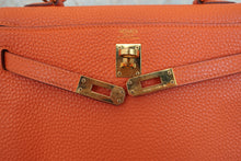 画像をギャラリービューアに読み込む, HERMES／エルメス ケリー25 トゴ オレンジ □K刻印 ショルダーバッグ 800040151
