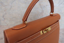 将图片加载到图库查看器，HERMES KELLY 32 Graine Couchevel leather Gold 〇Y刻印 Shoulder bag 600100103
