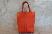 将图片加载到图库查看器，HERMES PICOTIN LOCK PM Clemence leather Feu A刻印 Hand bag 700100200
