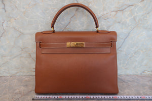 HERMES／エルメス ケリー32 クシュベル ゴールド 〇Y刻印 ショルダーバッグ 700090060