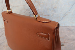 HERMES／エルメス ケリー32 クシュベル ゴールド 〇Y刻印 ショルダーバッグ 700090060