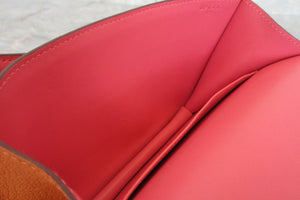 HERMES／エルメス コンスタンス3 ミニ ヴェルソ シェーブル オレンジ/ローズアザレ U刻印 ショルダーバッグ 700030122