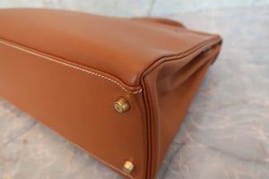 HERMES／エルメス ケリー32 クシュベル ゴールド 〇Y刻印 ショルダーバッグ 700090060