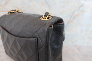 CHANEL/シャネル ミニマトラッセシングルフラップチェーンショルダーバッグ ラムスキン ブラック/ゴールド金具 ショルダーバッグ 700060272