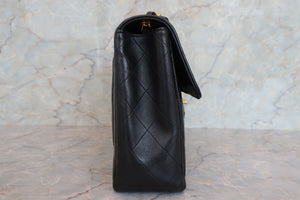 CHANEL/シャネル 中マトラッセシングルフラップチェーンショルダーバッグ ラムスキン ブラック/ゴールド金具 ショルダーバッグ 700070307