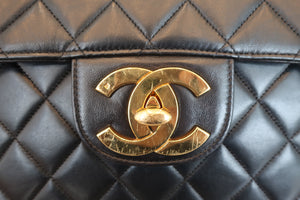 CHANEL/シャネル 中マトラッセシングルフラップチェーンショルダーバッグ ラムスキン ブラック/ゴールド金具 ショルダーバッグ 700070307