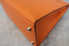 画像をギャラリービューアに読み込む, HERMES／エルメス ケリー28 ヴォーエプソン オレンジ □J刻印 ショルダーバッグ 800020027
