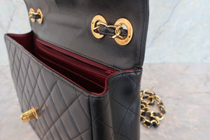 CHANEL/シャネル 中マトラッセシングルフラップチェーンショルダーバッグ ラムスキン ブラック/ゴールド金具 ショルダーバッグ 700070307