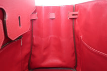 Load image into Gallery viewer, HERMES BIRKIN 40 Graine Couchevel leather Rouge vif □G Engraving Hand bag 600090113
