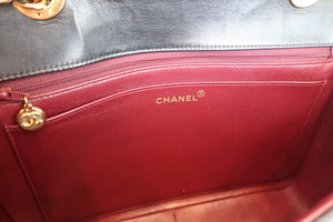 CHANEL/シャネル 中マトラッセシングルフラップチェーンショルダーバッグ ラムスキン ブラック/ゴールド金具 ショルダーバッグ 700070307