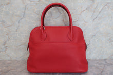 将图片加载到图库查看器，HERMES／BOLIDE 31 Clemence leather Rouge casaque T刻印 Shoulder bag 600090134
