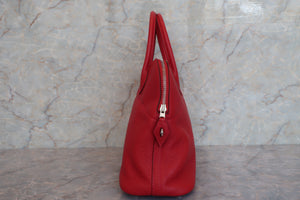 HERMES／BOLIDE 31 Clemence leather Rouge casaque T刻印 Shoulder bag 600090134