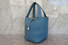 画像をギャラリービューアに読み込む, HERMES／エルメス ピコタンロックＭＭ トリヨンクレマンス ブルージーン □M刻印 ハンドバッグ 700100150
