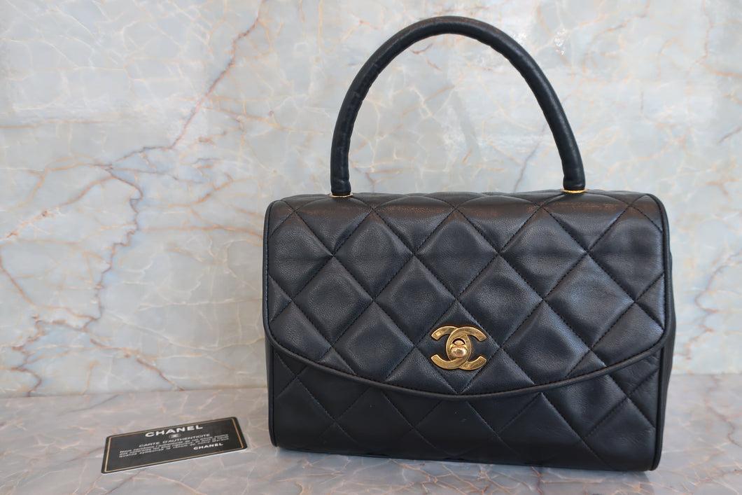 CHANEL/シャネル マトラッセハンドバッグ ラムスキン ブラック/ゴールド金具 ハンドバッグ 700060299