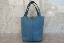 画像をギャラリービューアに読み込む, HERMES／エルメス ピコタンロックＭＭ トリヨンクレマンス ブルージーン □M刻印 ハンドバッグ 700100150
