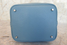 画像をギャラリービューアに読み込む, HERMES／エルメス ピコタンロックＭＭ トリヨンクレマンス ブルージーン □M刻印 ハンドバッグ 700100150
