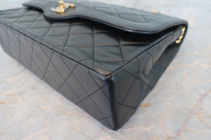 CHANEL/シャネル パリ限定マトラッセダブルフラップチェーンショルダーバッグ ラムスキン ブラック/ゴールド金具 ショルダーバッグ 700070310