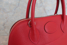 将图片加载到图库查看器，HERMES／BOLIDE 31 Clemence leather Rouge casaque T刻印 Shoulder bag 600090134
