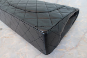 CHANEL/シャネル パリ限定マトラッセダブルフラップチェーンショルダーバッグ ラムスキン ブラック/ゴールド金具 ショルダーバッグ 700070310