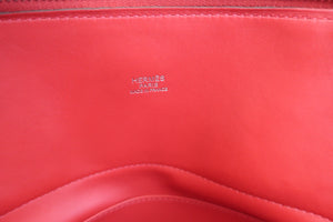 HERMES／BOLIDE 31 Clemence leather Rouge casaque T Engraving Shoulder bag 600090134