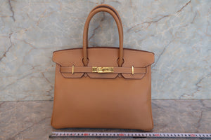 HERMES／エルメス バーキン30 クシュベル ナチュラル 〇X刻印 ハンドバッグ 700040150