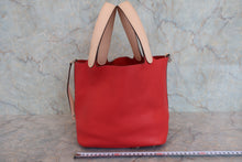 將圖片載入圖庫檢視器 HERMES／エルメス ピコタンロックタッチＭＭ トリヨンクレマンス/ヴォースイフト ルージュトマト/ローズエグランタイン X刻印 ハンドバッグ 800060171
