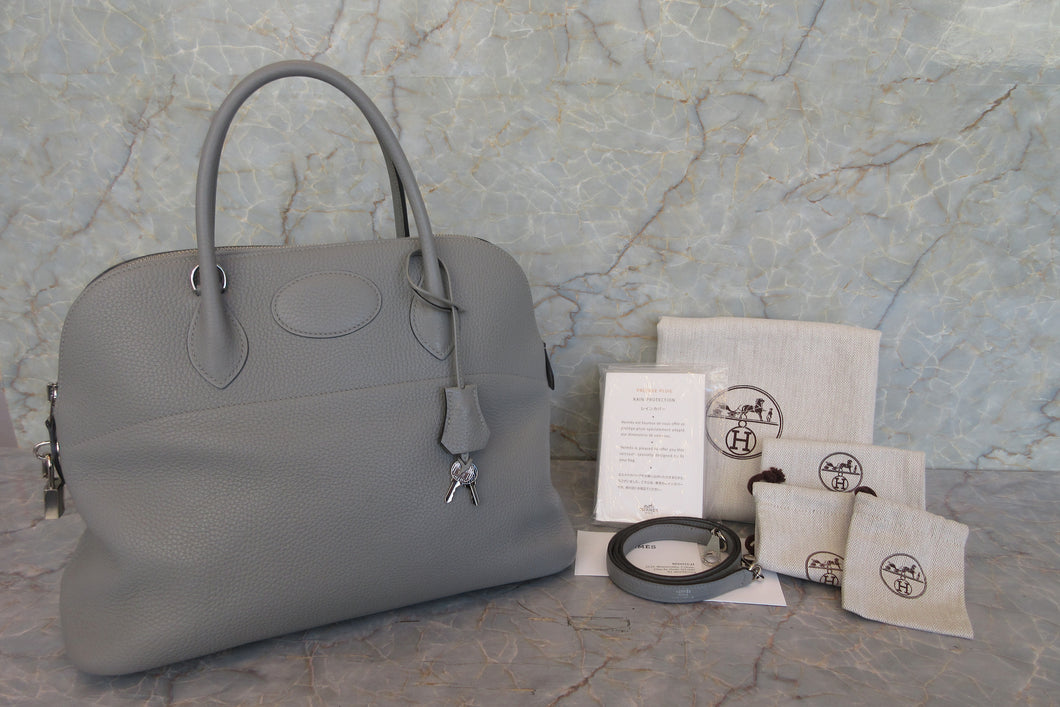 HERMES／エルメス ボリード35 トリヨンクレマンス グリムエット A刻印 ショルダーバッグ 700100152