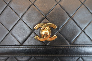 CHANEL/シャネル マトラッセチェーンショルダーバッグ ラムスキン ブラック/ゴールド金具 ショルダーバッグ 700070308