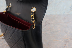 CHANEL/シャネル マトラッセチェーンショルダーバッグ ラムスキン ブラック/ゴールド金具 ショルダーバッグ 700070308