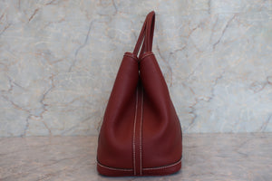 HERMES GARDEN PARTY TPM Negonda leather Rouge H □N刻印 Tote bag 600090137