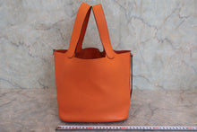 將圖片載入圖庫檢視器 HERMES／エルメス ピコタンＭＭ トリヨンクレマンス オレンジ ハンドバッグ 800060141
