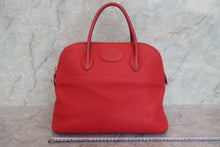 将图片加载到图库查看器，HERMES BOLIDE 35 Clemence leather Rouge garance □I刻印 Hand bag 700120219
