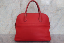 将图片加载到图库查看器，HERMES BOLIDE 35 Clemence leather Rouge garance □I刻印 Hand bag 700120219
