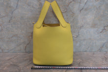 将图片加载到图库查看器，HERMES PICOTIN LOCK PM Clemence leather Lime U刻印 Hand bag 600060181
