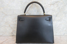 將圖片載入圖庫檢視器 HERMES／エルメス ケリー28 ボックスカーフ ブラック 〇T刻印 ショルダーバッグ 700030274
