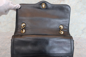 CHANEL/シャネル パリ限定マトラッセダブルフラップチェーンショルダーバッグ ラムスキン ブラック/ゴールド金具 ショルダーバッグ 700070310