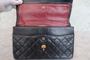 CHANEL/シャネル パリ限定マトラッセダブルフラップチェーンショルダーバッグ ラムスキン ブラック/ゴールド金具 ショルダーバッグ 700070310