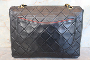 CHANEL Matelasse By color chain shoulder bag Lambskin Black/Red/Gold hadware Shoulder bag 700100093