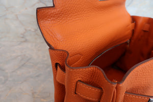 HERMES／エルメス ケリー28 トリヨンクレマンス オレンジ □H刻印 ショルダーバッグ 700030093