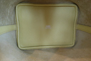 HERMES PICOTIN LOCK PM Clemence leather Lime U刻印 Hand bag 600060181