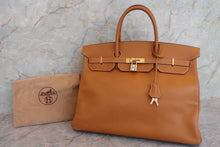 Load image into Gallery viewer, HERMES BIRKIN 40 Ardennes leather Natural □B Engraving Hand bag 600090142
