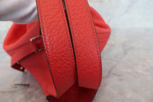 Load image into Gallery viewer, HERMES PICOTIN LOCK PM Clemence leather Rouge tomate A Engraving Hand bag 700110151
