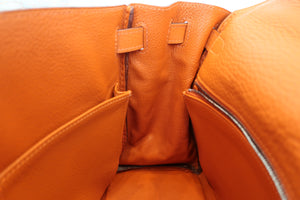 HERMES／エルメス ケリー28 トリヨンクレマンス オレンジ □H刻印 ショルダーバッグ 700030093