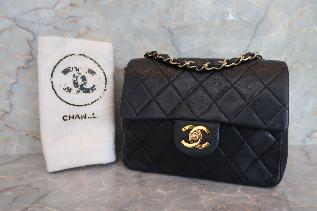 CHANEL/シャネル ミニマトラッセシングルフラップチェーンショルダーバッグ ラムスキン ブラック/ゴールド金具 ショルダーバッグ 700060276