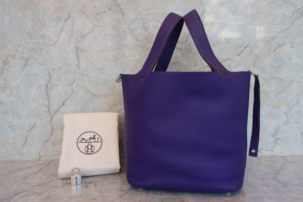 HERMES／エルメス ピコタンロックGM トリヨンクレマンス ウルトラヴァイオレット □P刻印 ハンドバッグ 700090050